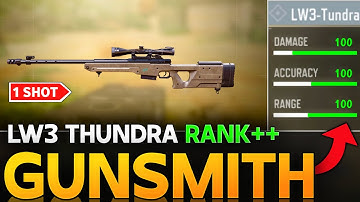 BEST ONE SHOT LW3 THUNDRA GUNSMITH IN CALL OF DUTY MOBILE | LW3 THUNDRA RANK BUILD FOR COD MOBILE|