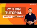 Python tutorial  python tutorial for beginners  learn python in 8 hours  great learning