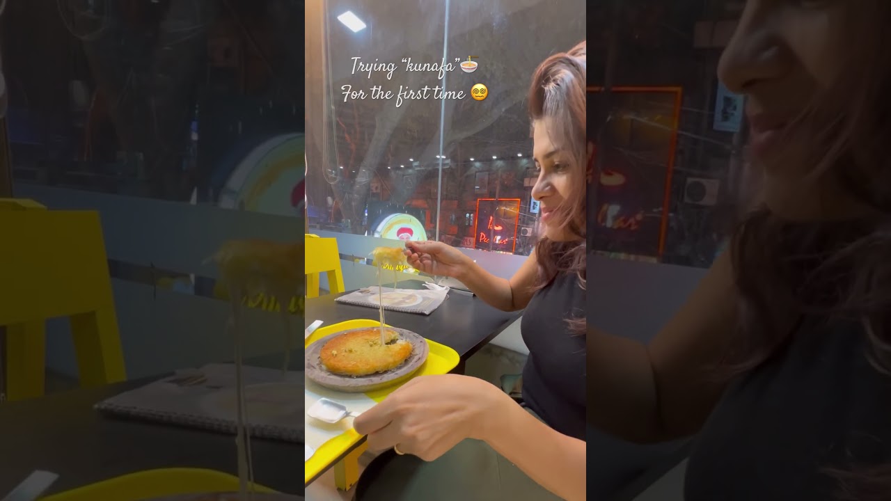 😵‍💫Trying “ kunafa “🍜 for the first time 🤮