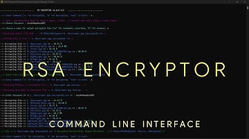 RCrypt: RSA Encryption Software (Command Line Interface)