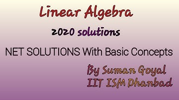 NET 2020 Solution | Linear Algebra |Jordan Canonical form