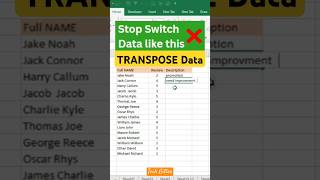 Transpose Data in Excel Like a Pro!