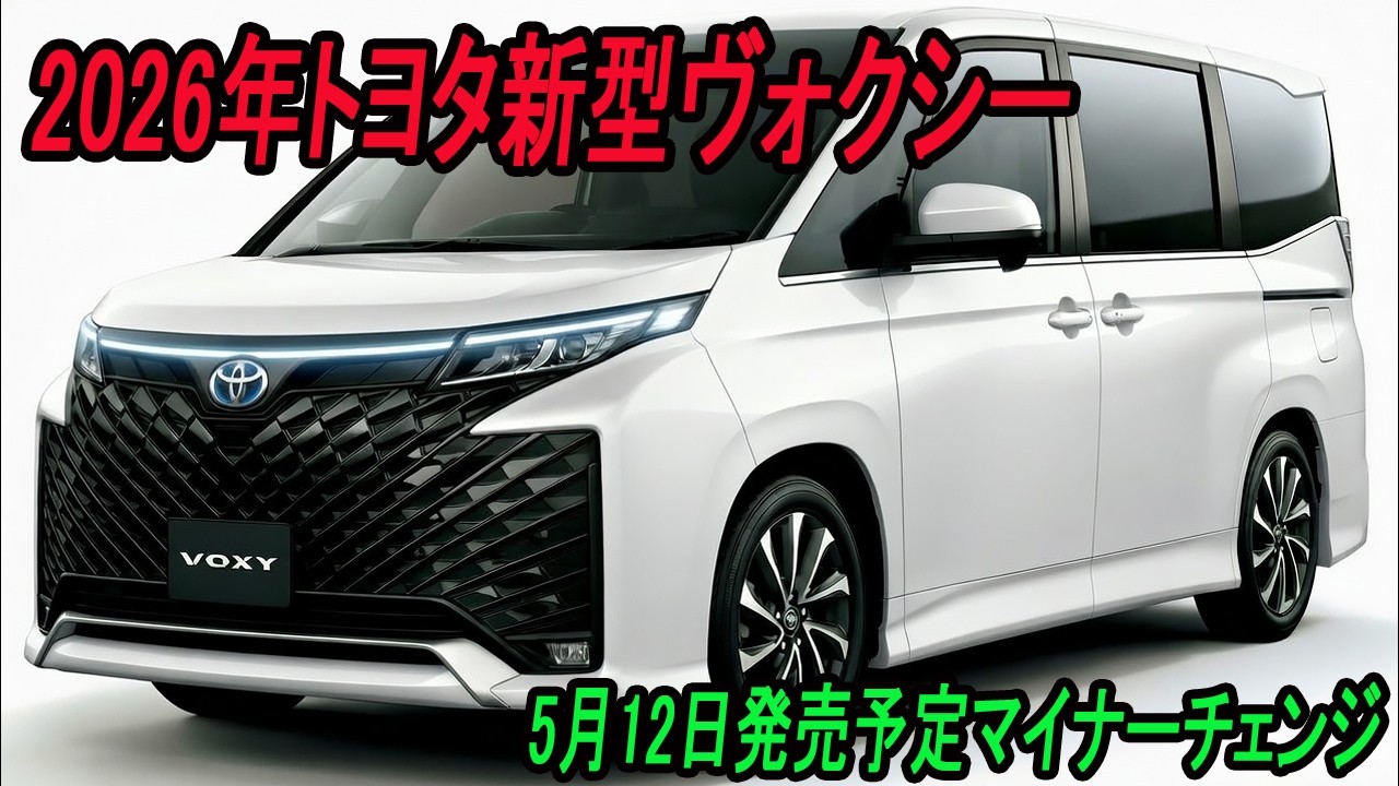 トヨタ新型ヴォクシー、2026年5月12日発売予定マイナーチェンジ！新 