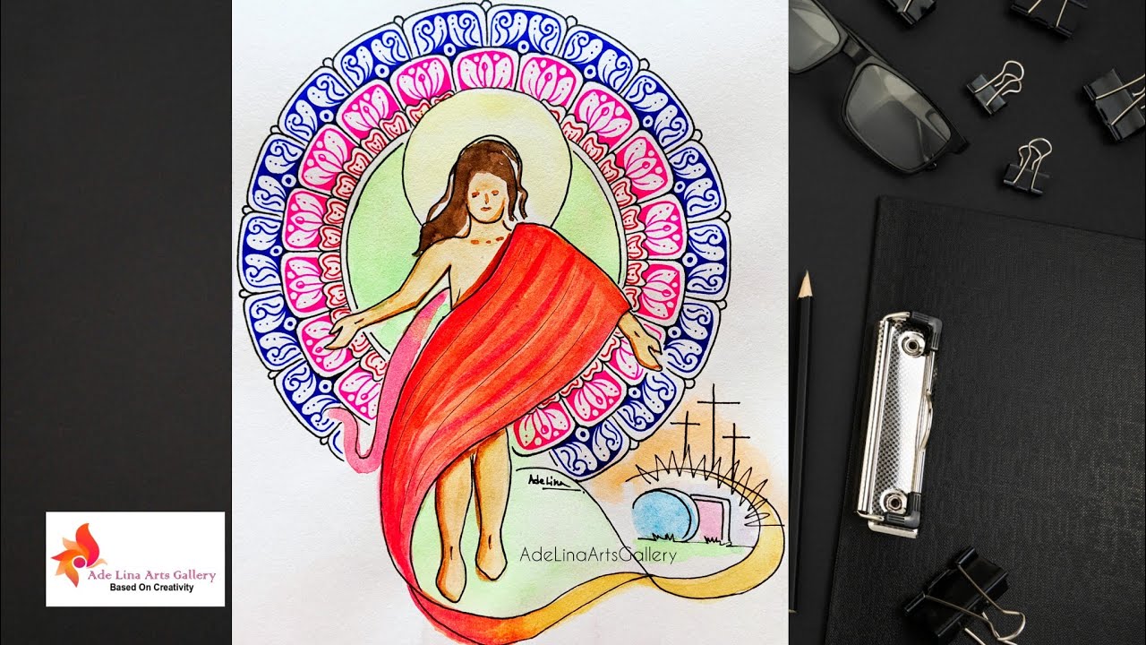 Good Friday Drawing Step By Step/ How To Draw Good Friday Mandala ...
