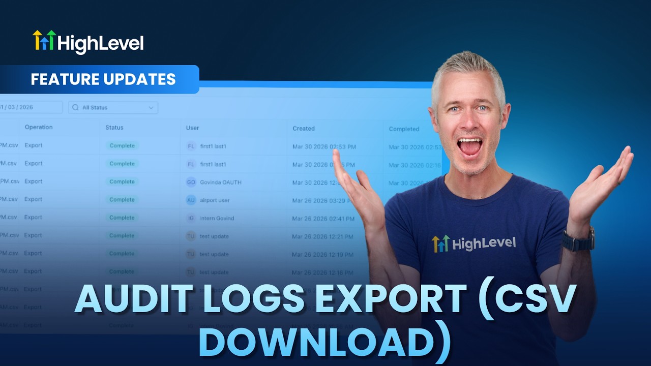 Audit Logs Export (CSV Download) - YouTube