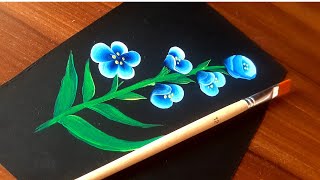 How to draw acrylic flower |flower painting |