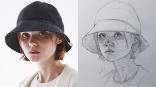 Loomis method drawing | Learn to draw a girl's face step by step