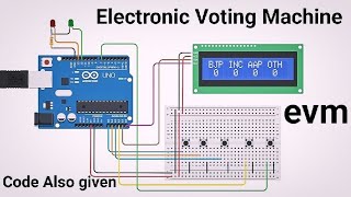 voting machine arduino | arduino tinkercad tutorial | arduino projects | arduino programming code