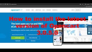 How to install the latest OpenCart version 3x using localhost