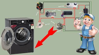 washing machine wiring diagram, animation video screenshot 5