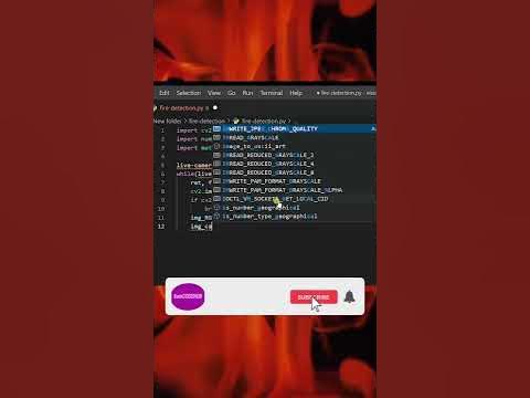Fire Detection Using Python CV2 Library - YouTube