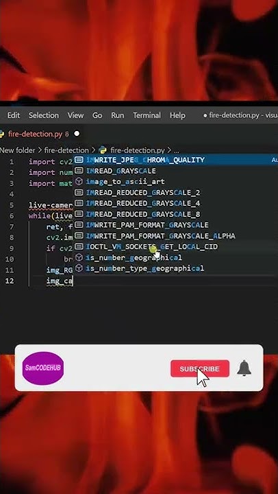Fire Detection Using Python CV2 Library - YouTube