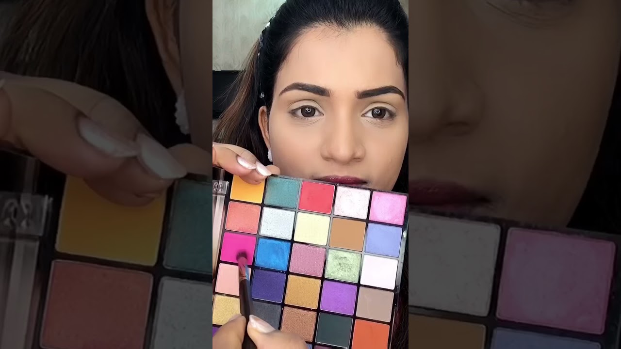 Easy Eyeshadow Tutorial For Beginners/Easy Eye Makeup/Pink Glitter