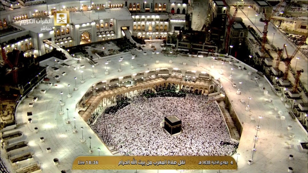 مغرب الجمعة 4-6-1438هـ من الحرم المكي للشيخ عبدالله الجهني سورتي الشمس والعاديات