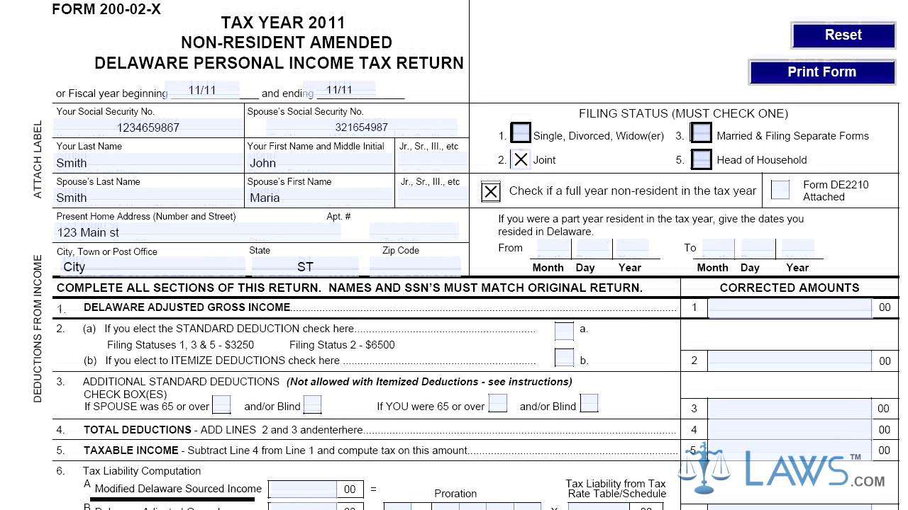 form-200-02-x-non-resident-amended-delaware-personal-income-tax-return