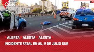 Incidente Fatal En Au. 9 De Julio Sur: : Murió Un Delincuente Que Había Robado Y Cruzó La Autopista