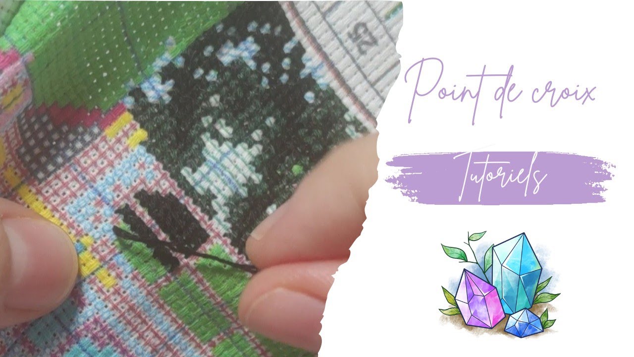 POINT DE CROIX/ 3 méthodes pour débuter son fil + astuces #vipcrossstitch  #crossstitch #tutorial