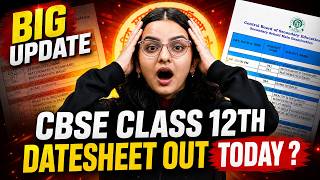 CBSE Date Sheet 2027 Latest Update 🚨 | Class 10th & 12th Date Sheet Release Date | CBSE News