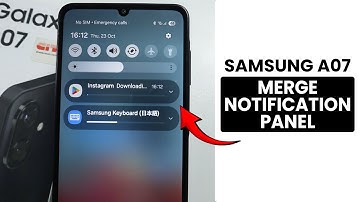 How to Merge Notification Panel in Samsung A07 - Notification Setting