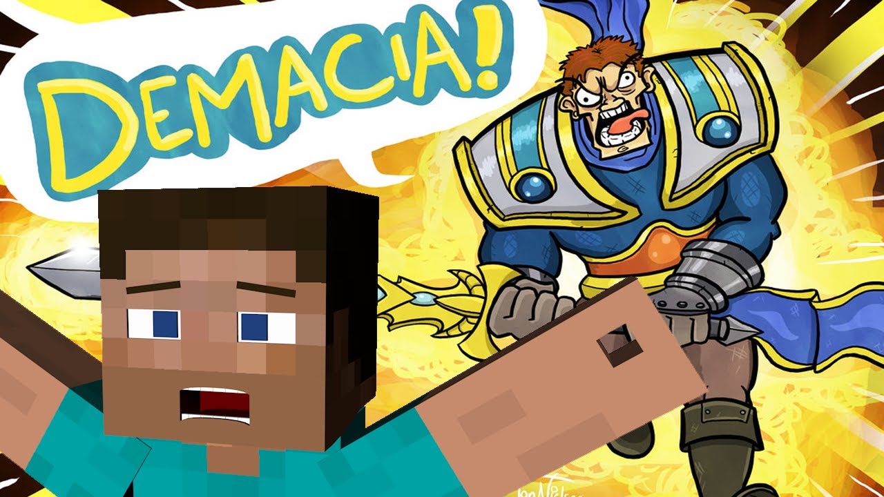 League Of Legends VS Minecraft #1 Garen (Minecraft Animation) by