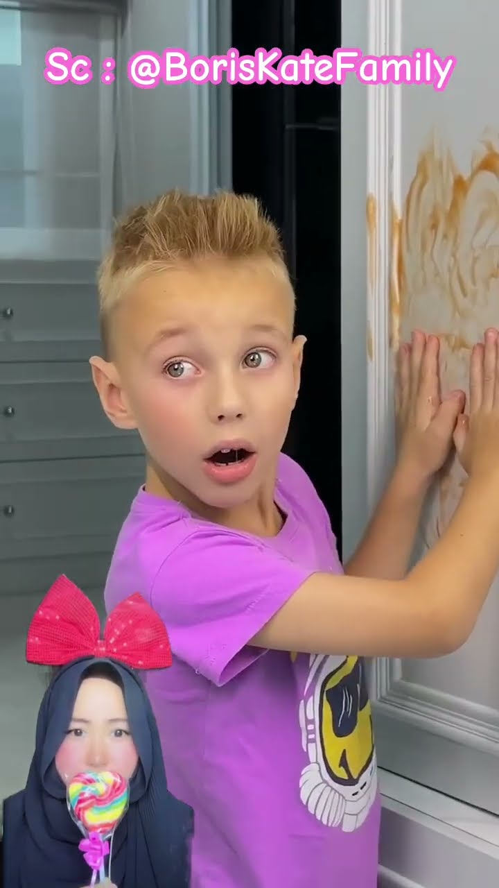 DIA BERANTAKIN SEMUANYA ⁉️ akankah dia dimarahi oleh MAMA ??@BorisKateFamily #shorts #funny