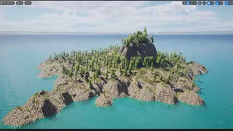 Open world map created with Unreal Engine 5 (islands project)