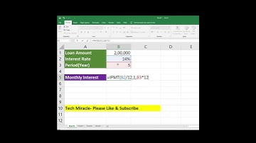 How to use IPMT Function | Calculate monthly interest in Excel | #tricks #shorts