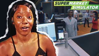 OBSESSED WITH THIS GAME!!! WE HIRED A CASHIER + A STOCKER || Supermarket Simulator PT.3 screenshot 3