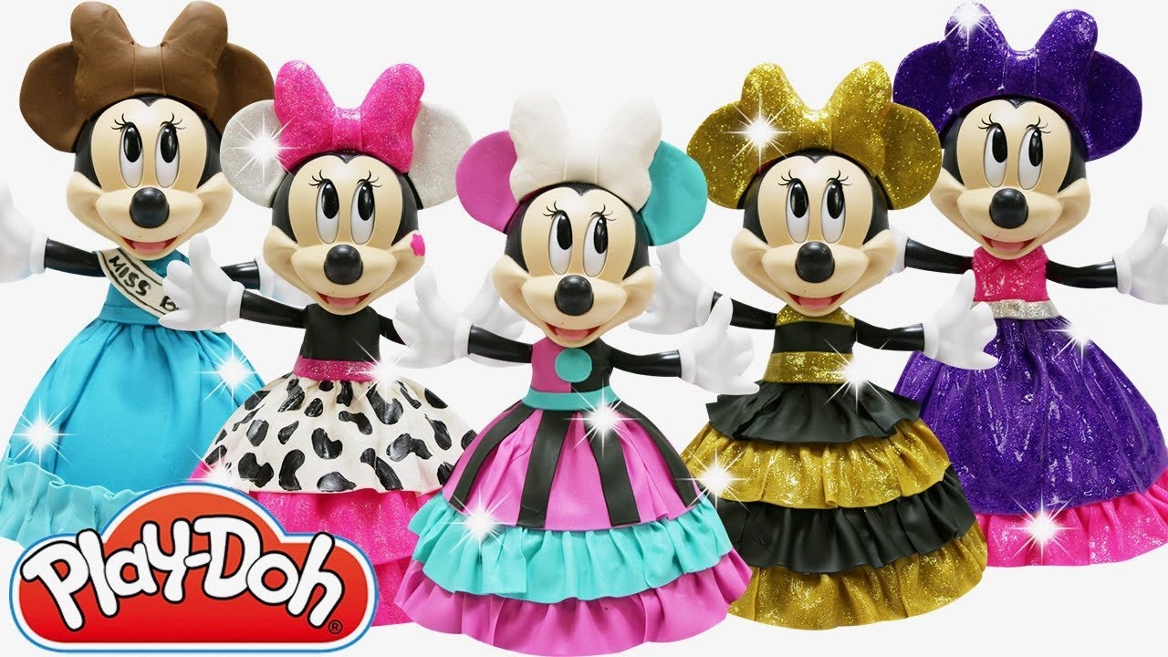 Play Doh Minnie Mouse In LOL Surprise Doll's Outfits Diva Queen Bee Purple Queen Pranksta Miss Baby games people play
