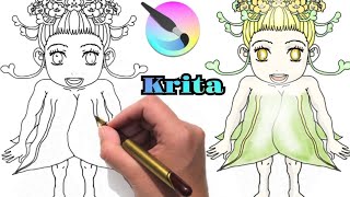 krita art program | draw fairy
