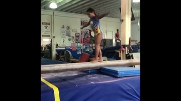 Beam progress  Switch leap half back tuck