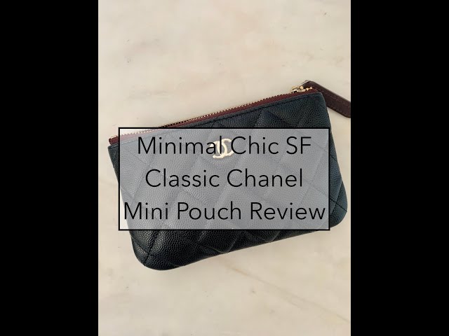 Chanel Classic O Case Pouch Quilted Caviar Mini Black 2298971