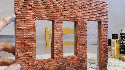 Making a brick wall from Styrofoam