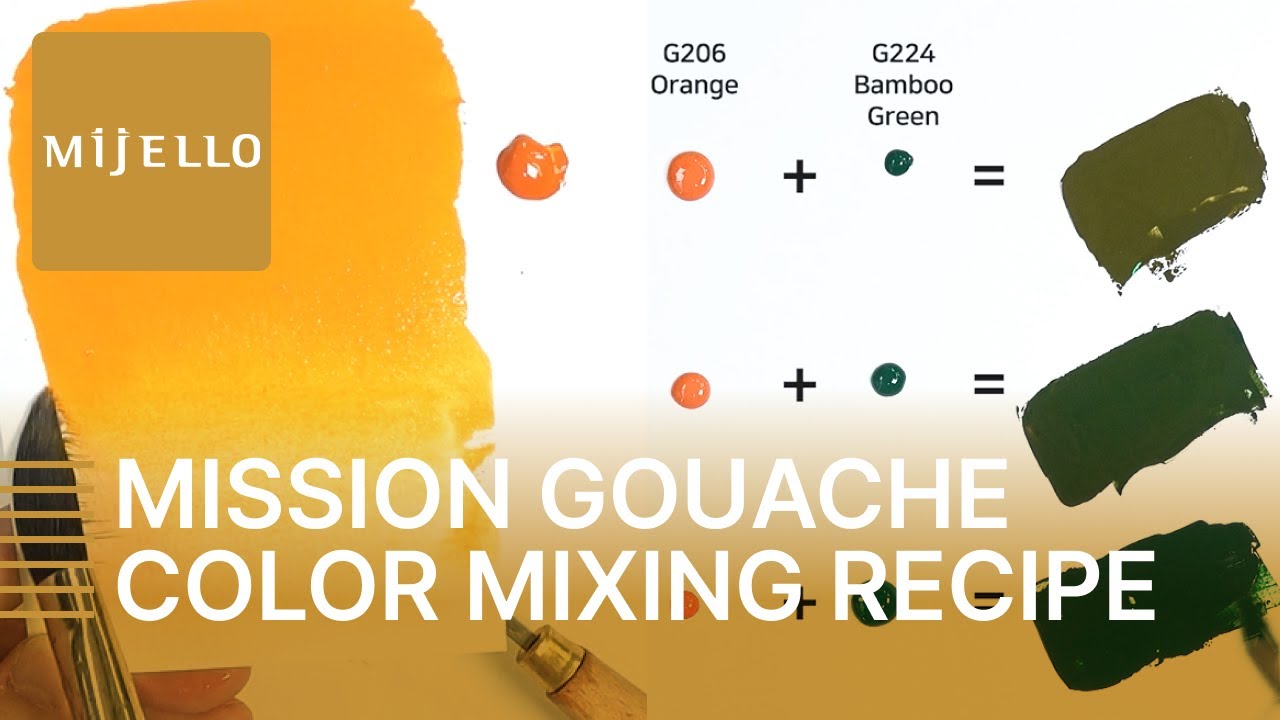 갈라짐 없는 미션 과슈 12색으로 다양한 컬러 만들기🌈 #mijello #gouache