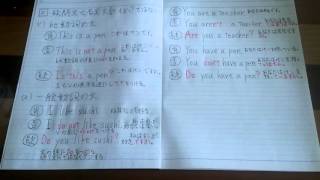 中学英語第2回前半「疑問文と否定文」