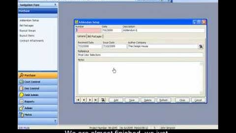 Addendum Setup: Create Addendum