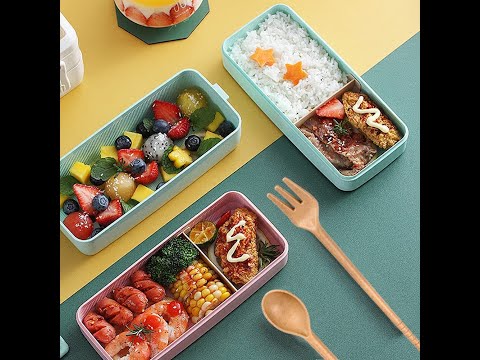 Bento Lunch box, Stackable 3-in-1 Compartment