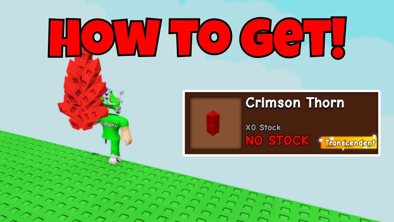 HOW TO GET CRIMSON THORN SHOWCASE in GROW A GARDEN! | Roblox - YouTube
