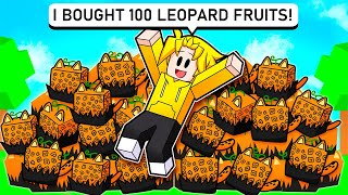 I Bought 100 Leopard Fruits in Blox Fruits.. (Roblox Blox Fruits)