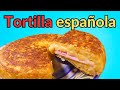 tortilla española de patatas rellena con jamon y queso - receta de la tortilla de papa con huevo