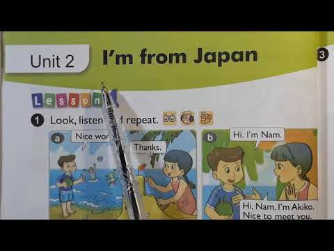 Tiếng Anh Lớp 4 Unit 2 Lesson 2 | I'M FROM JAPAN  Trang 12, 13