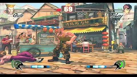 SFIV - Guile (ME) vs Fei-Long & Balrog (CPU @ Hardest Difficulty) - 5 Rounds - Video 9 - [HQ]