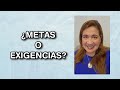 ¿METAS O EXIGENCIAS? REFLEXIÓN DEL DÍA