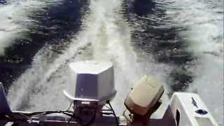 Proline 20 with 140 HP Johnson, holeshot maiden voyage, sandy point CT