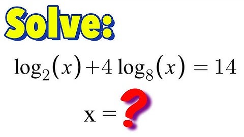 Solving Logarithmic Equations with Different Bases (Example 1)