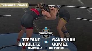 Tiffani Baublitz vs. Savannah Gomez: 2026 NCAA women's wrestling semifinals (160 pounds)