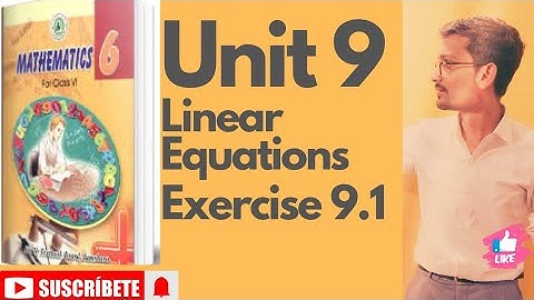 Unit 9 |Linear Equations| Exercise 9.1 |Class 6 Maths |Sindh Textbook Board