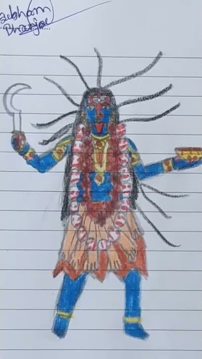 Mata Mahakali drawing from vighnaharta Ganesh 🙏🙏🙏🙏🙏🙏