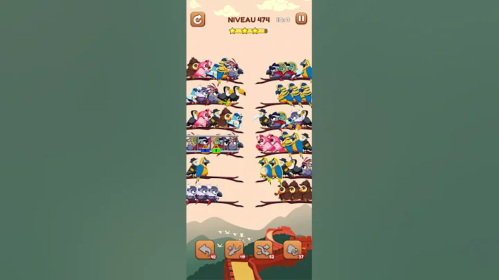 bird sort 2 color puzzle solution niveau 474 #games #gaming #puzzle #puzzlegame #androidgames