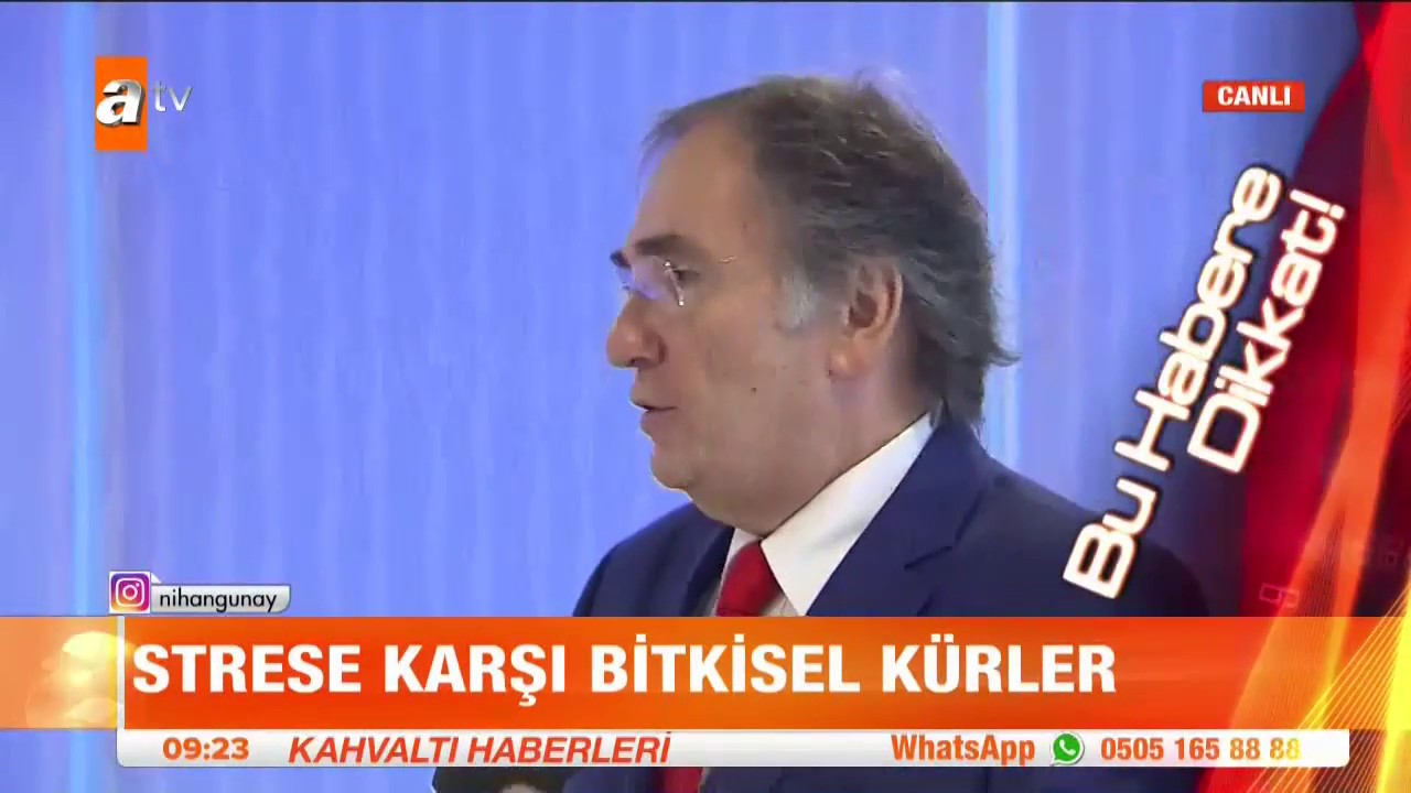 prof dr ibrahim saracoglu ndan strese karsi bitkisel kurler atv youtube